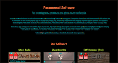 Desktop Screenshot of paranormalsoftware.com