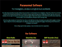 Tablet Screenshot of paranormalsoftware.com